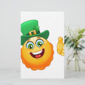 leprechaun emoji briefpapier (Staand voorkant)