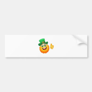 leprechaun emoji bumpersticker