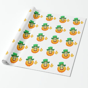 leprechaun emoji cadeaupapier
