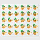 leprechaun emoji cadeaupapier (Vlak)
