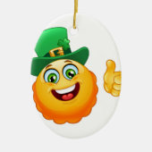 leprechaun emoji keramisch ornament (Voorkant)