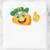 leprechaun emoji ovale sticker (Tas)