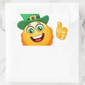 leprechaun emoji rechthoekige sticker (Tas)