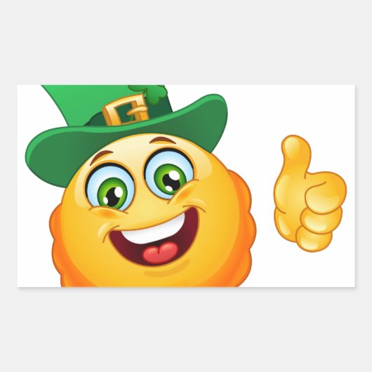 leprechaun emoji rechthoekige sticker (Voorkant)