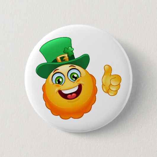 leprechaun emoji ronde button 5,7 cm (Voorkant)