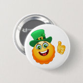leprechaun-emoji ronde button 5,7 cm (Voorkant /achterkant)