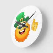 leprechaun emoji ronde klok (Hoek)