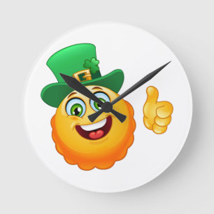 leprechaun emoji ronde klok