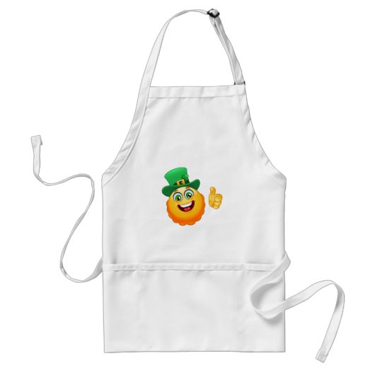 leprechaun emoji standaard schort (Voorkant)