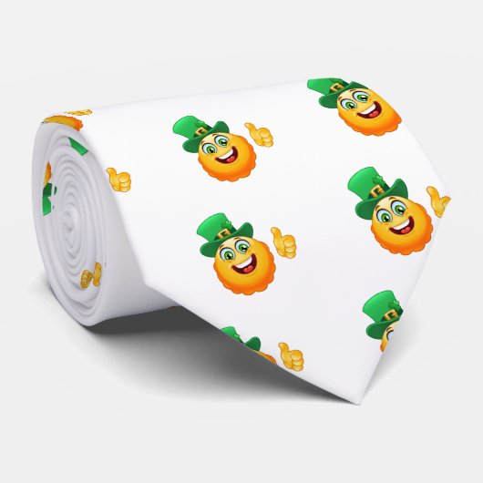 leprechaun emoji stropdas (Opgerold)