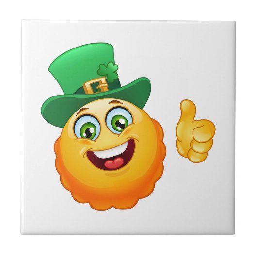 leprechaun emoji tegeltje (Voorkant)