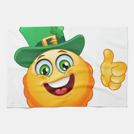 leprechaun emoji theedoek (Horizontaal)