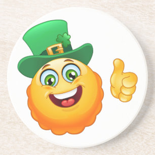 leprechaun emoji zandsteen onderzetter