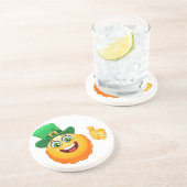 leprechaun emoji zandsteen onderzetter (Zijkant)
