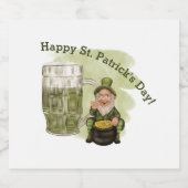 Leprechaun en Green Beer St. Patrick's Day Bier Etiket (Enkel label)
