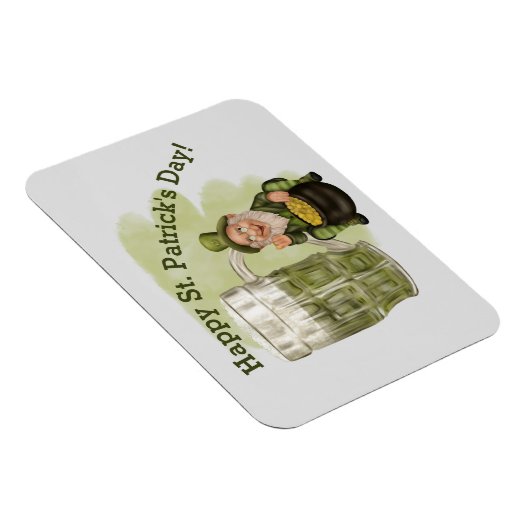 Leprechaun en Green Beer St. Patrick's Day Magneet (Rechterzijde)