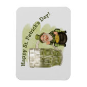Leprechaun en Green Beer St. Patrick's Day Magneet (Verticaal)