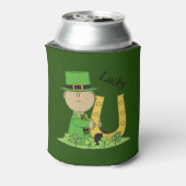 Leprechaun en Hoefijzer Blikjeskoeler (Blikje Achterkant)