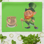 LEPRECHAUN EN POT MET GOUD handdoek (Gevouwen)