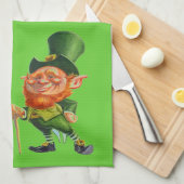 LEPRECHAUN EN POT MET GOUD handdoek (Quarter Fold)