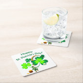 Leprechaun en Shamrock Kartonnen Onderzetters (Insitu)