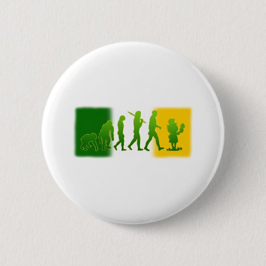 Leprechaun-evolutie Ronde Button 5,7 Cm (Voorkant)