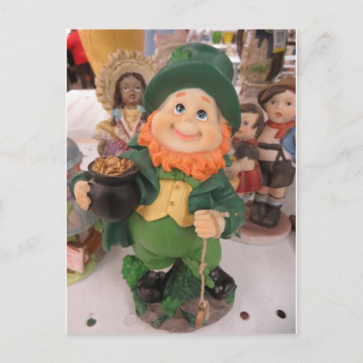 Leprechaun Figurine Briefkaart (Voorkant)