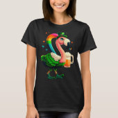 Leprechaun Flamingo Beer Irish Flamingo St Patrick T-shirt (Voorkant)