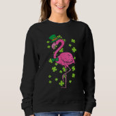 Leprechaun Flamingo Shamrock St Patricks Day Anima Trui (Voorkant)