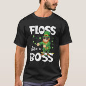 Leprechaun Floss like a boss T St Patricks Day Boy T-shirt (Voorkant)