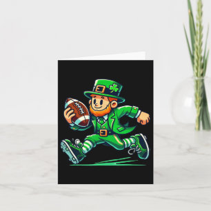 Leprechaun Football St Patricks Day Player Boys Me Kaart