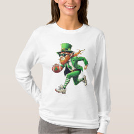 Leprechaun Football St Patrick's Day Sportliefde T-shirt
