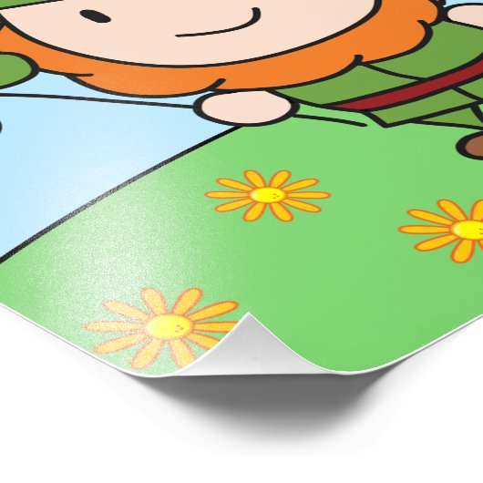 Leprechaun Foto Afdruk (Hoek)