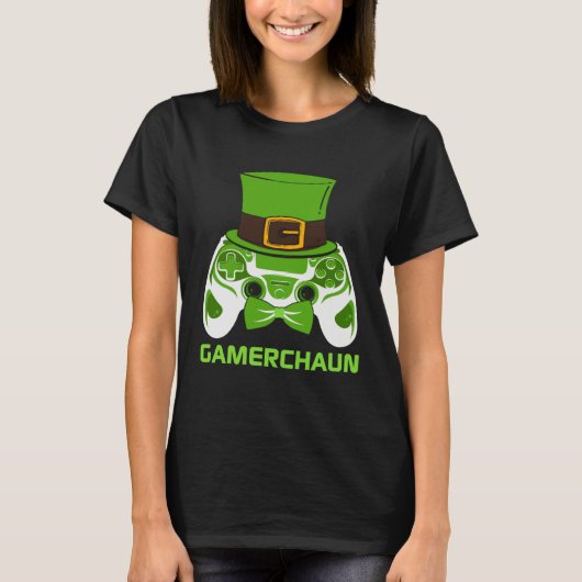 Leprechaun Gamer St Patricks Day Lucky Irish Gamin T-shirt (Voorkant)