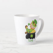 Leprechaun geluk latte mok (Rechterhoek)