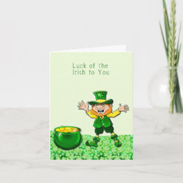 Leprechaun Geluk van de Ierse kaart
