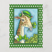 LEPRECHAUN GIRAFFE, COLORFUL ST. PATRICK'S DAG BRIEFKAART (Voorkant)