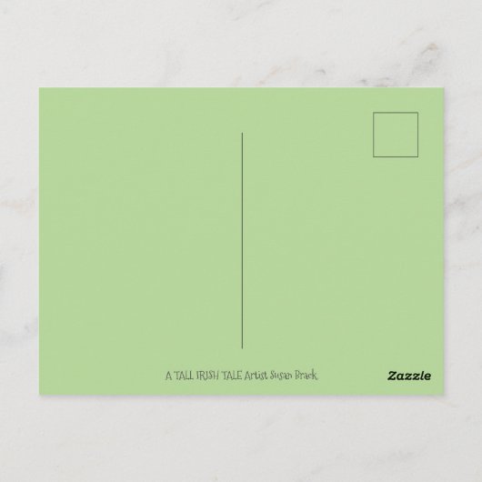 LEPRECHAUN GIRAFFE, COLORFUL ST. PATRICK'S DAG BRIEFKAART (Achterkant)