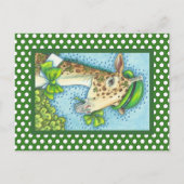 LEPRECHAUN GIRAFFE, ST. PATRICK'S DAY BRIEFKAART (Voorkant)