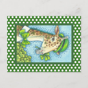 LEPRECHAUN GIRAFFE, ST. PATRICK'S DAY BRIEFKAART
