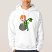 Leprechaun Girl Mannen Hoodie (Voorkant)