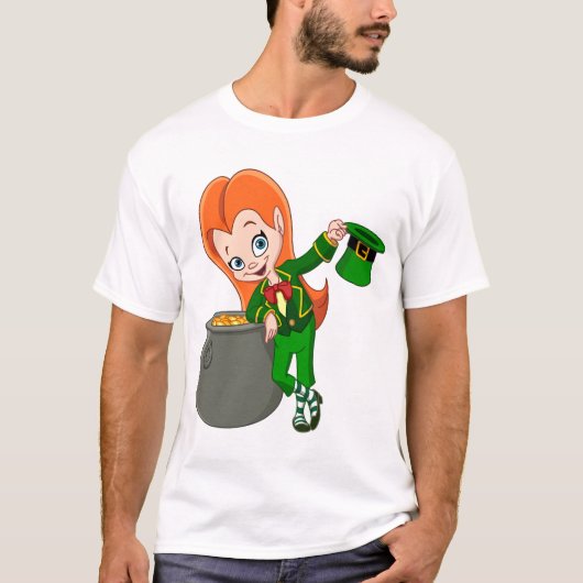Leprechaun Girl Mannen T-Shirt (Voorkant)