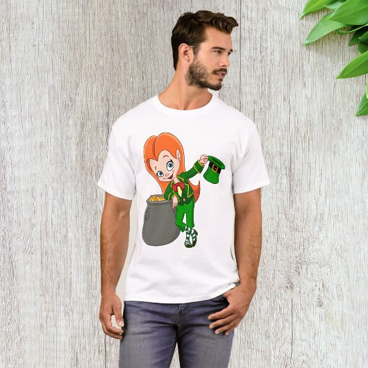 Leprechaun Girl Mannen T-Shirt