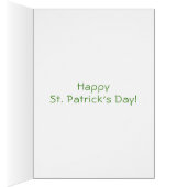 Leprechaun Girl Shamrock St. Patrick's Day Kaart (Binnen (Rechts))