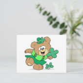 Leprechaun Girl Teddy Bear Briefkaart (Staand voorkant)