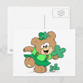 Leprechaun Girl Teddy Bear Briefkaart (Voorkant / Achterkant)
