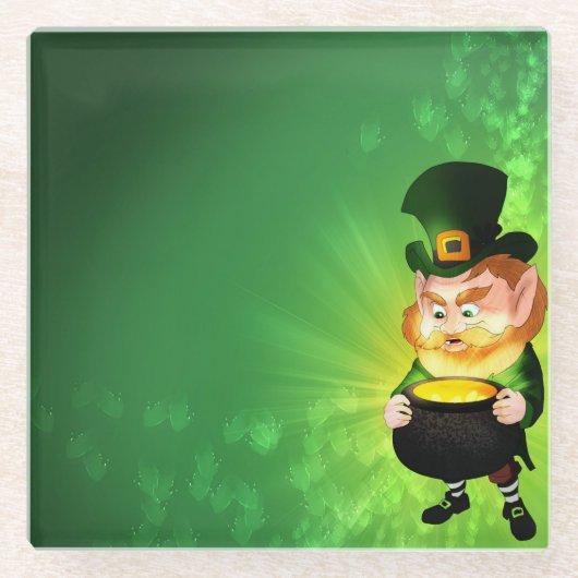 Leprechaun Glazen Onderzetter (Voorkant)