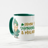 Leprechaun Gnome Prone aan Shenanigans Mok (Voorkant links)