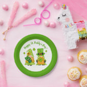 Leprechaun Gnome Shamrock Happy St. Paddy's Day Papieren Bordje (Feest)