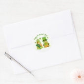 Leprechaun Gnome Shamrock Happy St. Patrick's Day Ronde Sticker (Envelop)